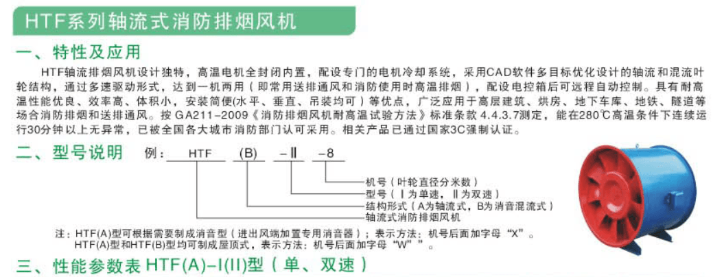 HTF系列轴流式消防排烟风机